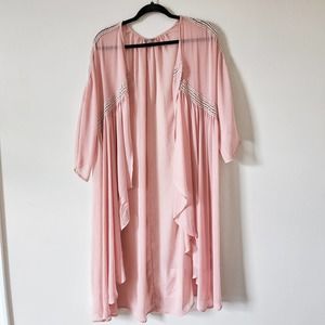 Charlotte Russe Sheer Pink Kimono Coverup